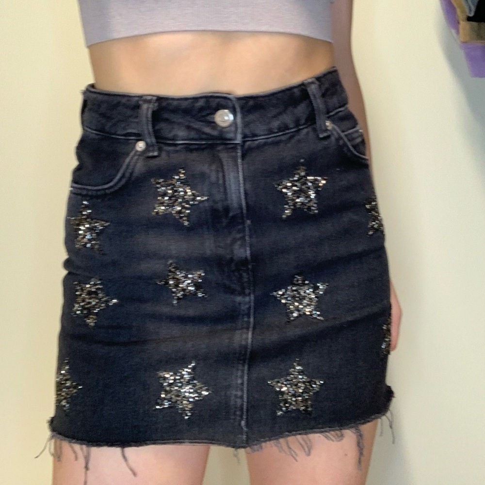 Star Denim Skirt